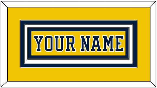 Michigan Hockey Nameplate - Alternate Maize (2019-2020) - Premier Tier 1