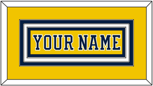 Michigan Hockey Nameplate - Alternate Maize (2019-2020) - Triple Mat 1