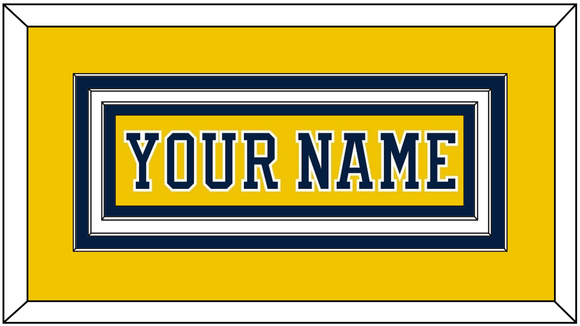 Michigan Hockey Nameplate - Alternate Maize (2019-2020) - Triple Mat 1