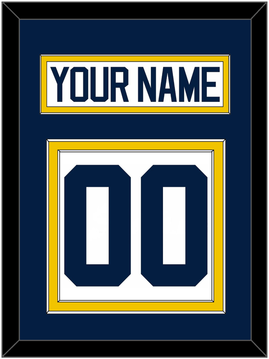 Michigan Hockey Nameplate & Number (Back) - Home White - Signature Tier 2