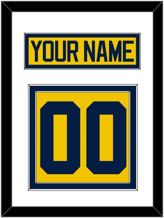 Michigan Hockey Nameplate & Number (Back) - Alternate Maize - Signature Tier 1