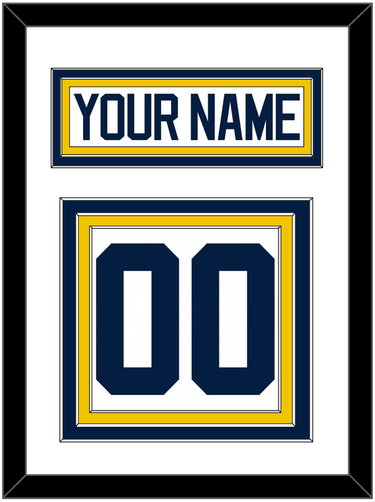 Michigan Hockey Nameplate & Number (Back) - Home White - Premier Tier 1
