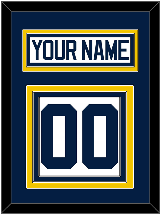 Michigan Hockey Nameplate & Number (Back) - Home White - Premier Tier 2