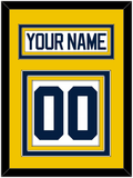 Michigan Hockey Nameplate & Number (Back) - Home White - Triple Mat 3