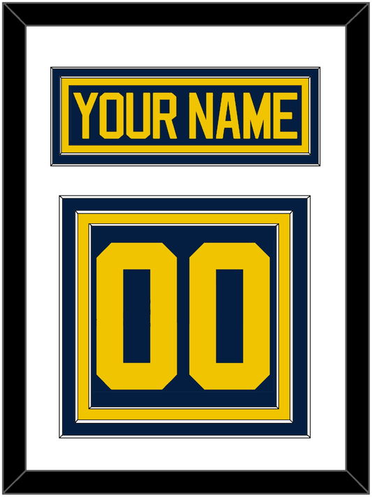 Michigan Hockey Nameplate & Number (Back) - Road Blue - Premier Tier 1