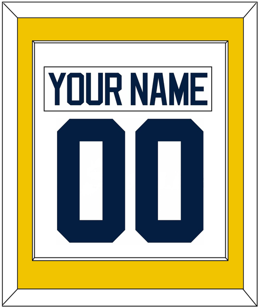 Michigan Hockey Nameplate & Number (Back) Combined - Home White - Essential Tier 1