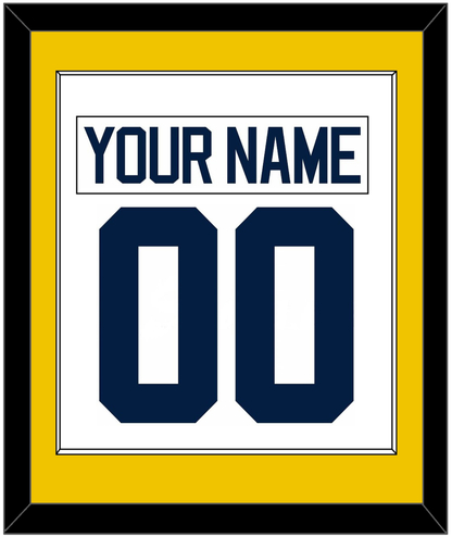 Michigan Hockey Nameplate & Number (Back) Combined - Home White - Essential Tier 1