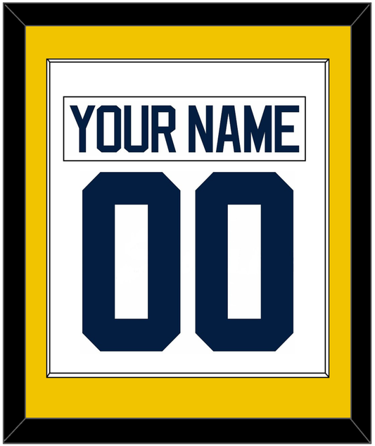Michigan Hockey Nameplate & Number (Back) Combined - Home White - Essential Tier 1