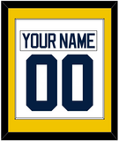 Michigan Hockey Nameplate & Number (Back) Combined - Home White - Single Mat 1