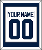Michigan Hockey Nameplate & Number (Back) Combined - Home White - Single Mat 2