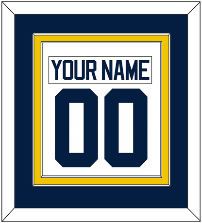Michigan Hockey Nameplate & Number (Back) Combined - Home White - Signature Tier 2