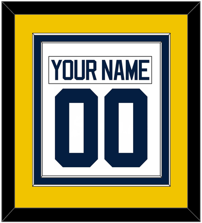 Michigan Hockey Nameplate & Number (Back) Combined - Home White - Signature Tier 3