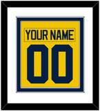 Michigan Hockey Nameplate & Number (Back) Combined - Alternate Maize - Double Mat 1