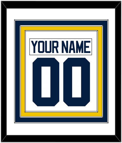 Michigan Hockey Nameplate & Number (Back) Combined - Home White - Premier Tier 1