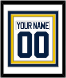 Michigan Hockey Nameplate & Number (Back) Combined - Home White - Triple Mat 1