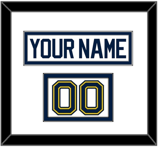 Michigan Hockey Nameplate & Number (Shoulder) - Home White (2021-2023) - Signature Tier 1