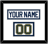 Michigan Hockey Nameplate & Number (Shoulder) - Home White (2021-2023) - Double Mat 1