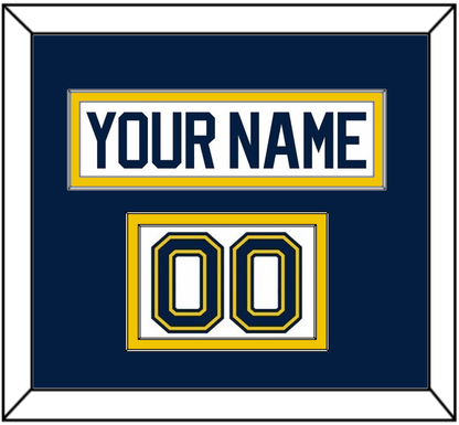 Michigan Hockey Nameplate & Number (Shoulder) - Home White (2021-2023) - Signature Tier 3