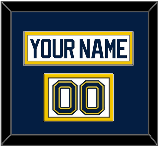 Michigan Hockey Nameplate & Number (Shoulder) - Home White (2021-2023) - Signature Tier 3