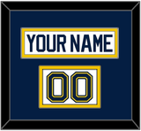 Michigan Hockey Nameplate & Number (Shoulder) - Home White (2021-2023) - Double Mat 3