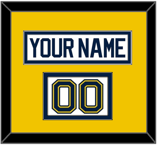 Michigan Hockey Nameplate & Number (Shoulder) - Home White (2021-2023) - Signature Tier 4