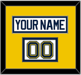 Michigan Hockey Nameplate & Number (Shoulder) - Home White (2021-2023) - Double Mat 4