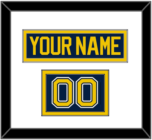 Michigan Hockey Nameplate & Number (Shoulder) - Road Blue (2021-2023) - Signature Tier 1