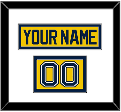 Michigan Hockey Nameplate & Number (Shoulder) - Alternate Maize (2021-2023) - Signature Tier 1