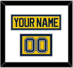 Michigan Hockey Nameplate & Number (Shoulder) - Alternate Maize (2021-2023) - Double Mat 1