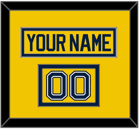 Michigan Hockey Nameplate & Number (Shoulder) - Alternate Maize (2021-2023) - Signature Tier 2