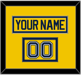 Michigan Hockey Nameplate & Number (Shoulder) - Alternate Maize (2021-2023) - Double Mat 2