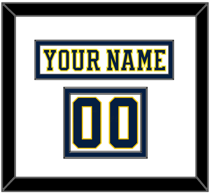 Michigan Hockey Nameplate & Number (Shoulder) - Home White (2019-2020) - Signature Tier 1