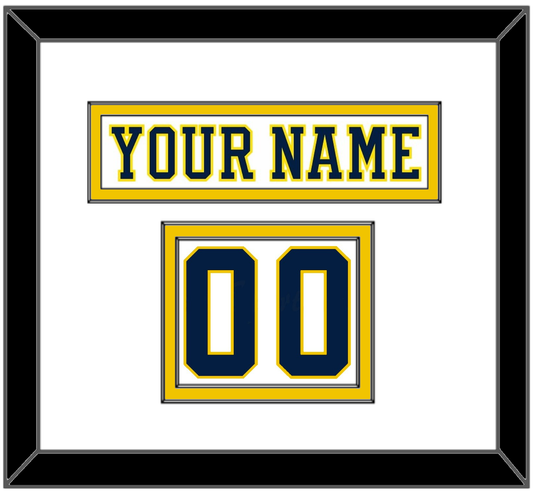 Michigan Hockey Nameplate & Number (Shoulder) - Home White (2019-2020) - Signature Tier 2