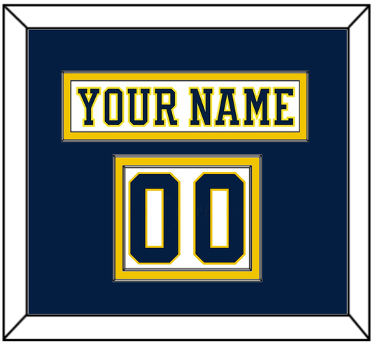 Michigan Hockey Nameplate & Number (Shoulder) - Home White (2019-2020) - Signature Tier 3