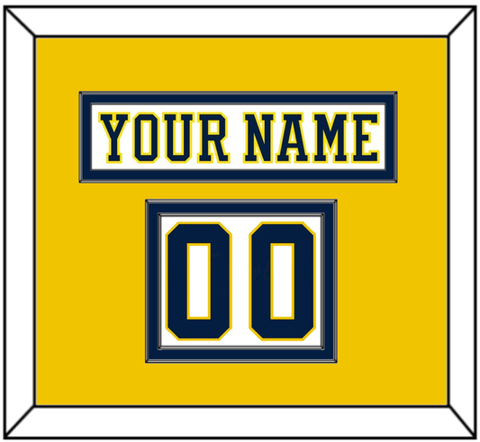 Michigan Hockey Nameplate & Number (Shoulder) - Home White (2019-2020) - Signature Tier 4