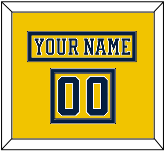 Michigan Hockey Nameplate & Number (Shoulder) - Alternate Maize (2019-2020) - Signature Tier 2