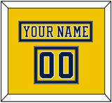 Michigan Hockey Nameplate & Number (Shoulder) - Alternate Maize (2019-2020) - Double Mat 2