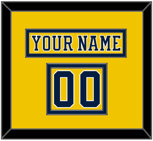 Michigan Hockey Nameplate & Number (Shoulder) - Alternate Maize (2019-2020) - Signature Tier 2