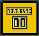 Michigan Hockey Nameplate & Number (Shoulder) - Alternate Maize (2019-2020) - Double Mat 2