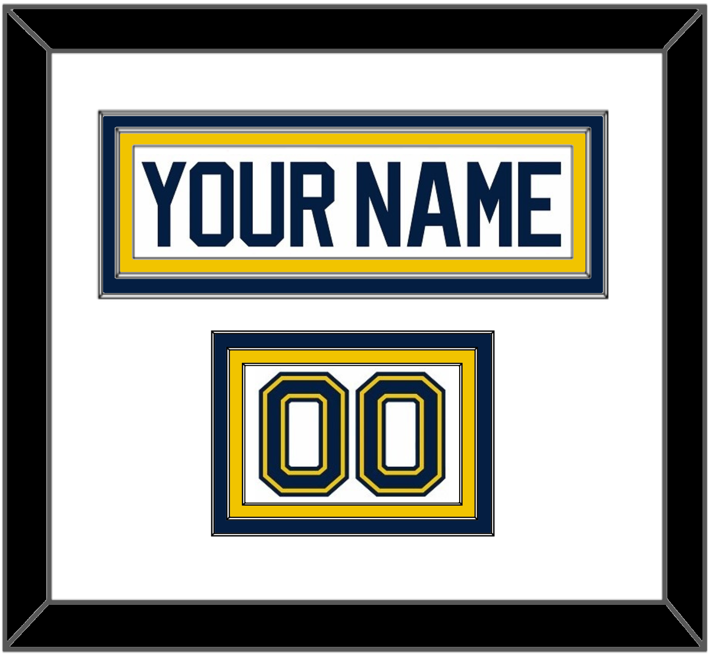 Michigan Hockey Nameplate & Number (Shoulder) - Home White (2021-2023) - Premier Tier 1