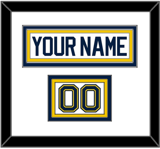 Michigan Hockey Nameplate & Number (Shoulder) - Home White (2021-2023) - Premier Tier 1