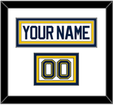 Michigan Hockey Nameplate & Number (Shoulder) - Home White (2021-2023) - Triple Mat 1