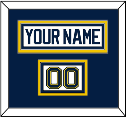 Michigan Hockey Nameplate & Number (Shoulder) - Home White (2021-2023) - Premier Tier 2