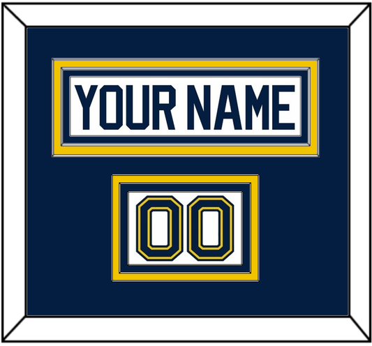 Michigan Hockey Nameplate & Number (Shoulder) - Home White (2021-2023) - Premier Tier 2