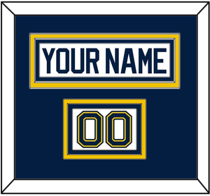 Michigan Hockey Nameplate & Number (Shoulder) - Home White (2021-2023) - Triple Mat 2