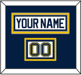 Michigan Hockey Nameplate & Number (Shoulder) - Home White (2021-2023) - Triple Mat 2