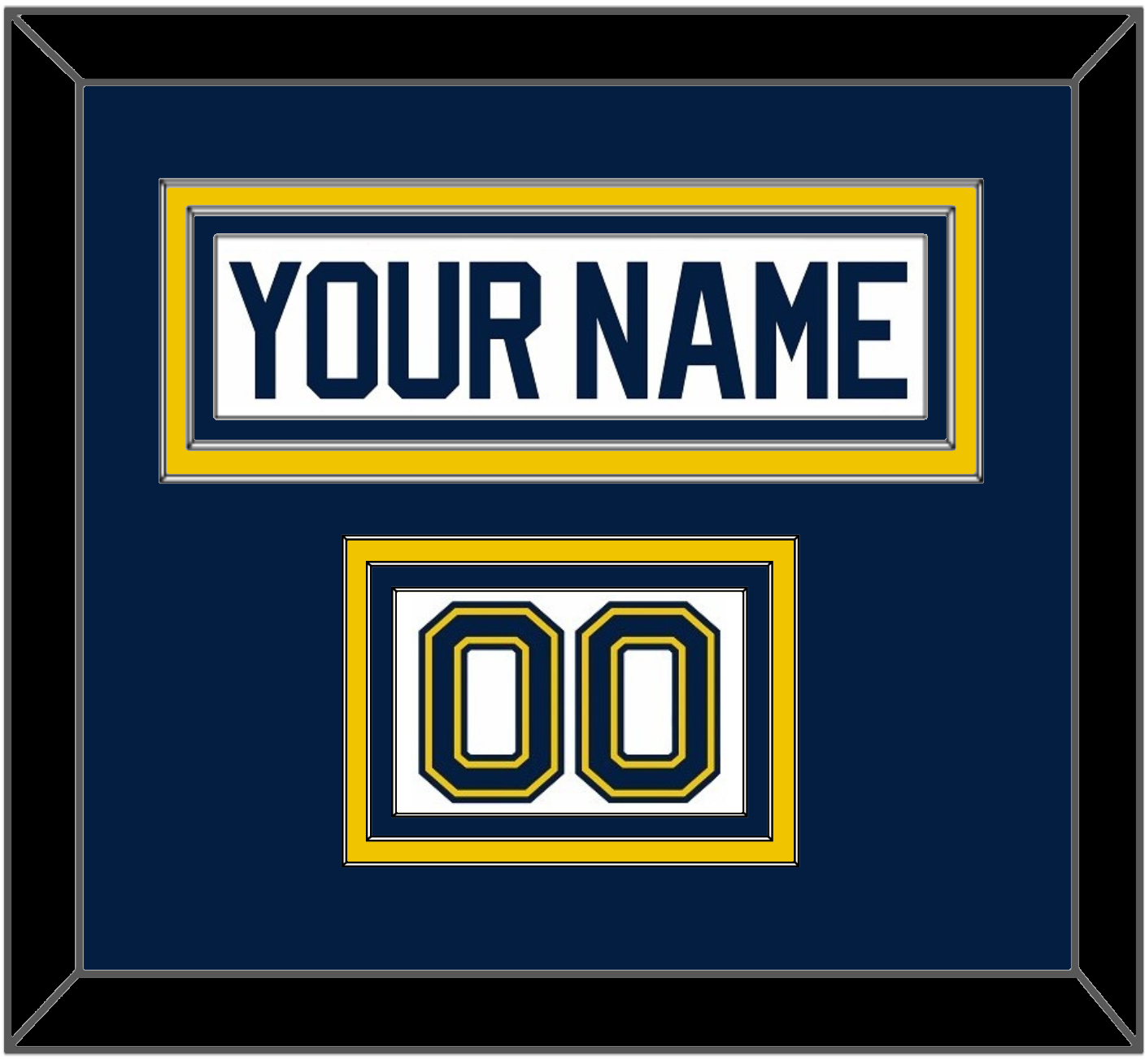 Michigan Hockey Nameplate & Number (Shoulder) - Home White (2021-2023) - Premier Tier 2