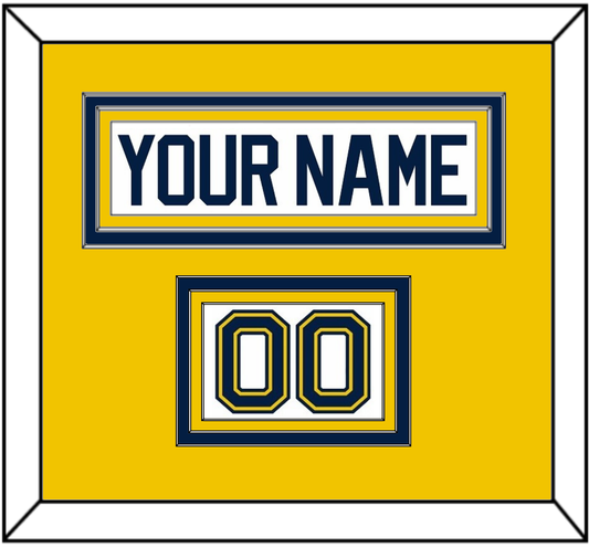 Michigan Hockey Nameplate & Number (Shoulder) - Home White (2021-2023) - Premier Tier 3
