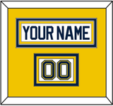 Michigan Hockey Nameplate & Number (Shoulder) - Home White (2021-2023) - Triple Mat 3