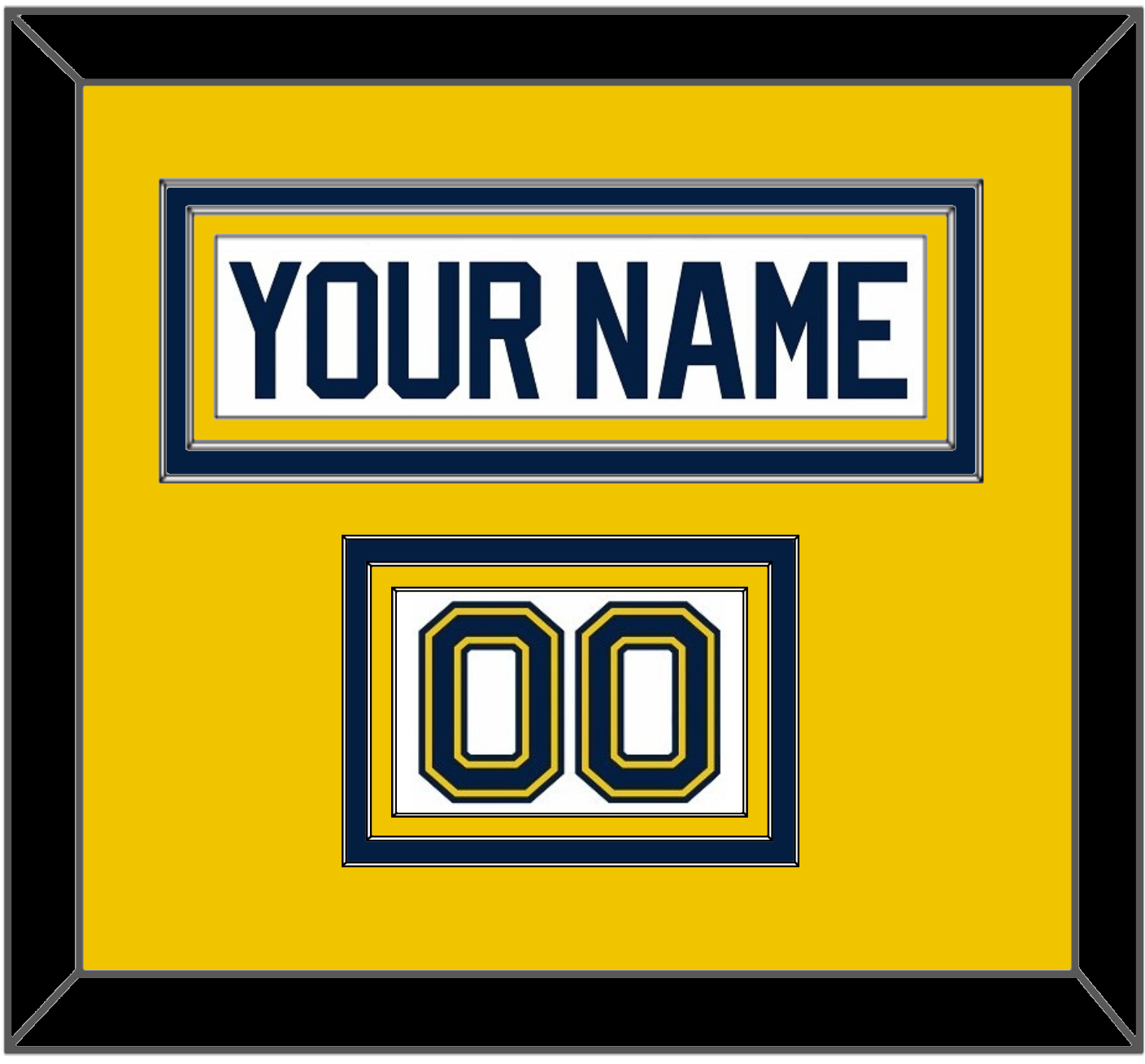 Michigan Hockey Nameplate & Number (Shoulder) - Home White (2021-2023) - Premier Tier 3